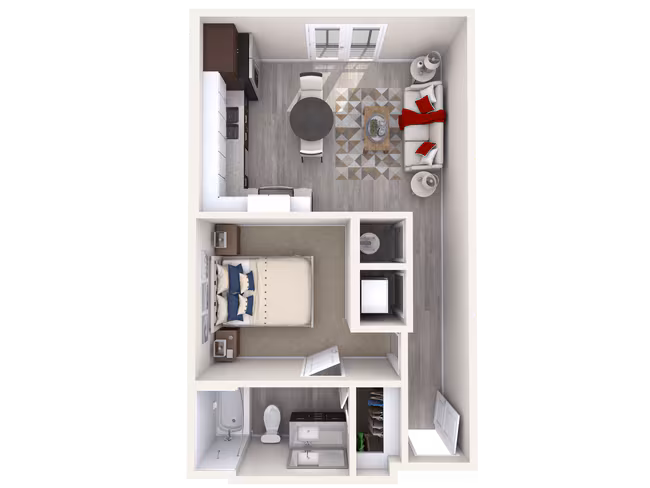 Junior One Bedroom 3013 floor plan